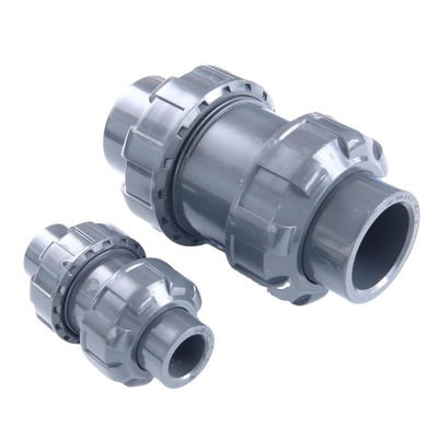 Valvola di ritenuta a 4 pollici idraulica del PVC del PVC della doppia valvola a sfera a 2 pollici del sindacato