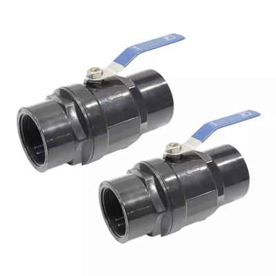 1/2» 2 valvola a sfera di plastica della valvola a sfera 2pc del PVC del pezzo per il trattamento delle acque