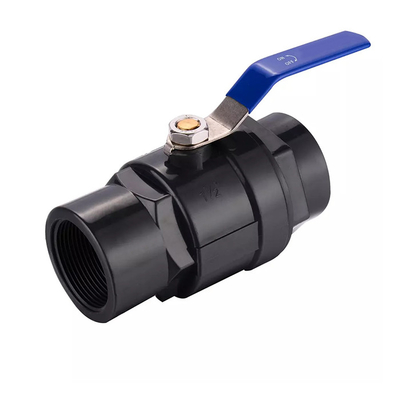 Valvola a sfera UPVC del PVC dell'OEM 75mm uso di irrigazione della valvola a sfera del corpo di 2 pezzi