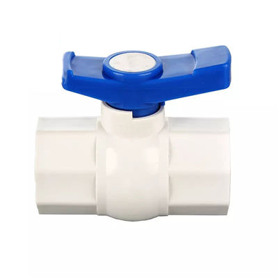 Valvola a sfera ottagonale pneumatica compatta del PVC della valvola a sfera 3 di UPVC