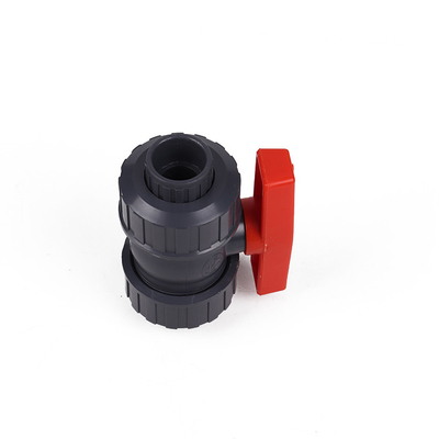 Valvola a sfera infilata a 1 pollici del sindacato del PVC dell'incavo della valvola a sfera del PVC la singola ha flangiato