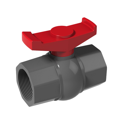 Valvola a sfera infilata a 1 pollici del sindacato del PVC dell'incavo della valvola a sfera del PVC la singola ha flangiato