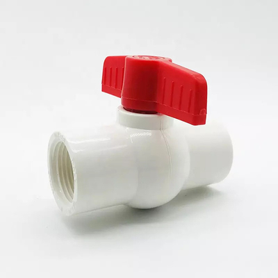Corrosione chimica della valvola di drenaggio 20mm della valvola a sfera conica del PVC UPVC