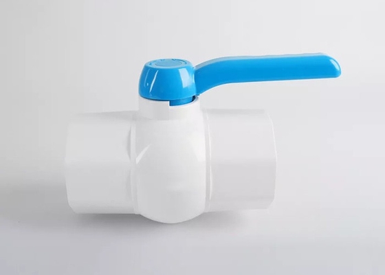 Maniglia di plastica del PVC della tubatura dell'acqua della valvola a sfera 1 di modo del PVC della valvola bianca di quarto di giro