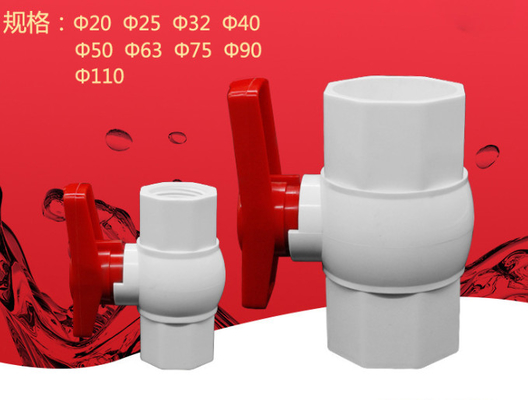 Norma nazionale della valvola a sfera della tubatura dell'acqua del PVC della valvola a sfera di DN15-DN100 1 UPVC