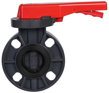 Il nero di resistenza della corrosione della valvola a farfalla del wafer del PVC di RPP PVDF