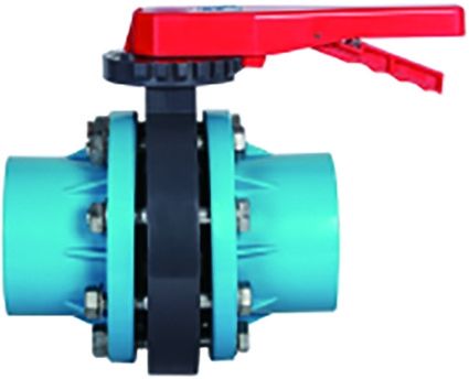 Il nero di resistenza della corrosione della valvola a farfalla del wafer del PVC di RPP PVDF