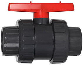 Valvola a sfera idrofoba scura del PVC di Gray Chemical Plastic Ball Valve 1