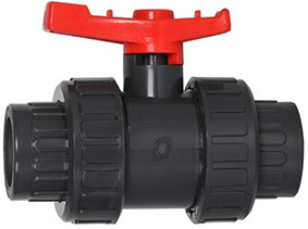Valvola a sfera idrofoba scura del PVC di Gray Chemical Plastic Ball Valve 1