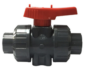 Valvola a sfera idrofoba scura del PVC di Gray Chemical Plastic Ball Valve 1