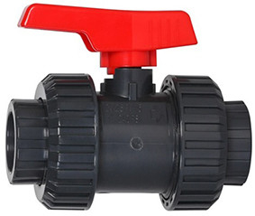 Valvola a sfera idrofoba scura del PVC di Gray Chemical Plastic Ball Valve 1