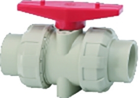 Valvola a sfera idrofoba scura del PVC di Gray Chemical Plastic Ball Valve 1