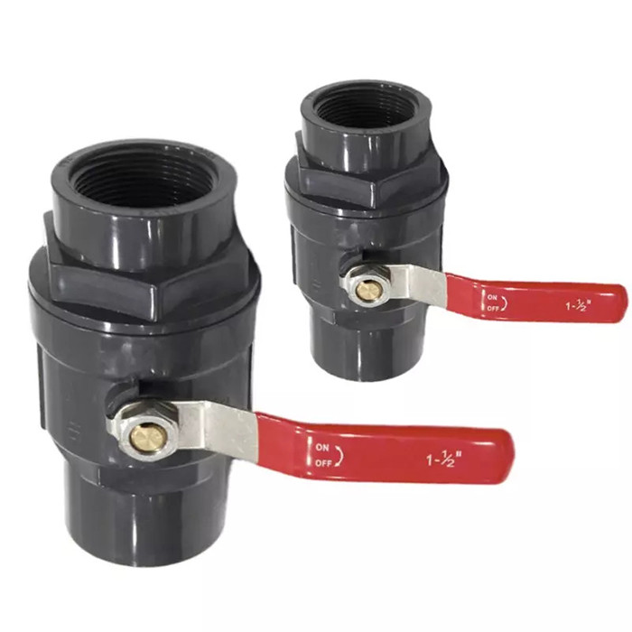 1/2» 2 valvola a sfera di plastica della valvola a sfera 2pc del PVC del pezzo per il trattamento delle acque