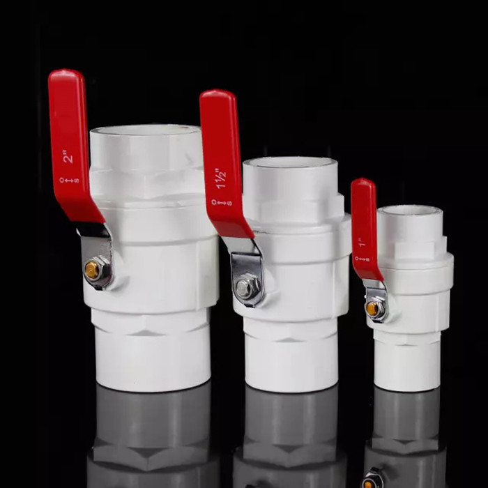 Pressione di plastica 145psi del PVC della valvola a sfera d'acciaio ad alta pressione della maniglia