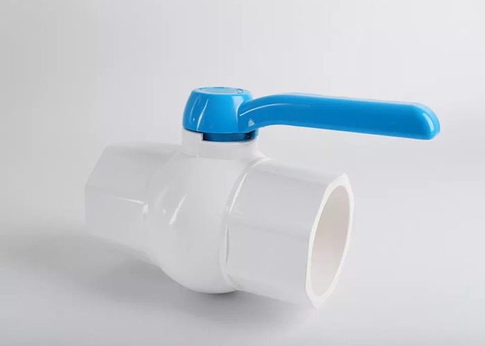 Maniglia di plastica del PVC della tubatura dell'acqua della valvola a sfera 1 di modo del PVC della valvola bianca di quarto di giro
