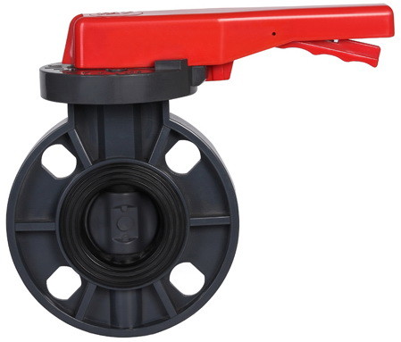 Il nero di resistenza della corrosione della valvola a farfalla del wafer del PVC di RPP PVDF