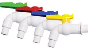 Rubinetti di plastica del PVC del singolo rubinetto del foro pp per i contenitori dell'acqua