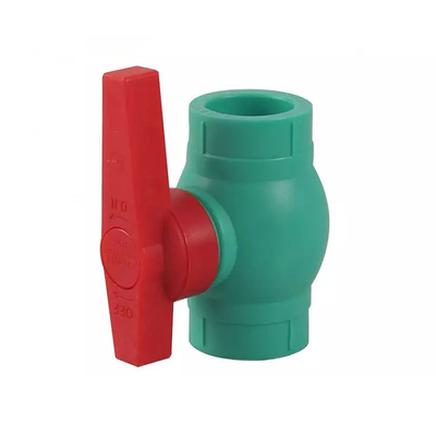Maniglia rossa di plastica del PVC della valvola a sfera 1.6MPa uno della valvola a sfera a 2 pollici verde di modo