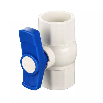 Valvola a sfera ottagonale pneumatica compatta del PVC della valvola a sfera 3 di UPVC